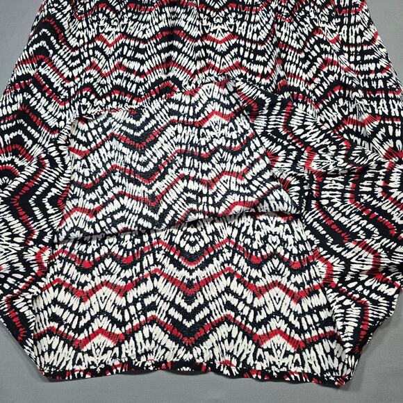 Anthropologie Sanctuary Women Dress Size XS Black Orange Stripe Midi Cap Sleeves - Picture 7 of 10